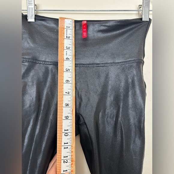 SPANXBy Sara Blakely Black Faux Leather Leggings Size S - Picture 7 of 12